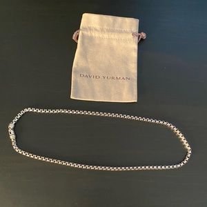 David Yurman 22" Box Chain Mens Necklace